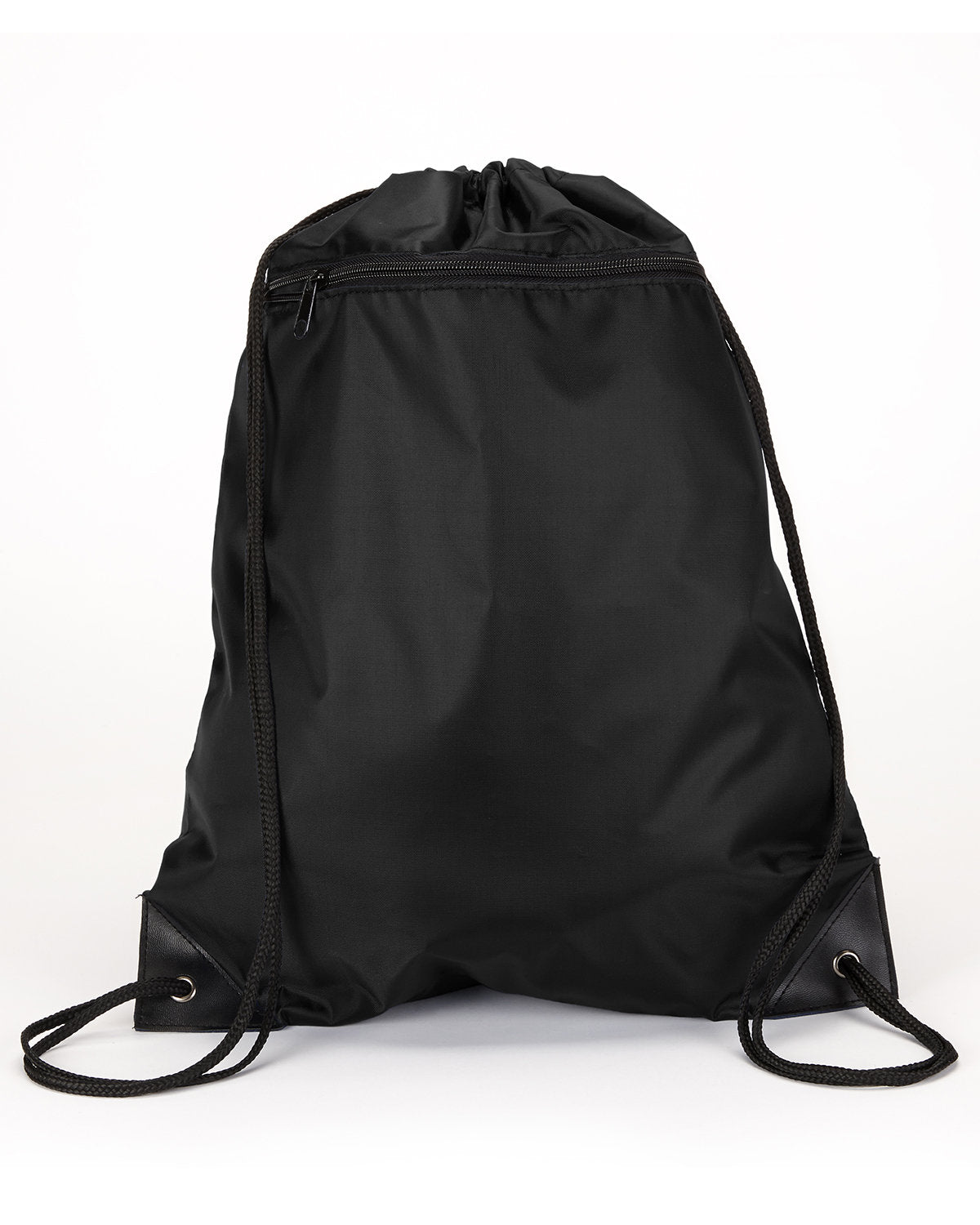 Liberty Bags Zipper Drawstring Backpac BLACK