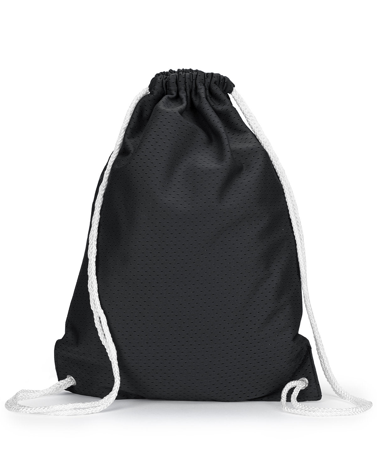 Liberty Bags Jersey Mesh Drawstring Bag BLACK