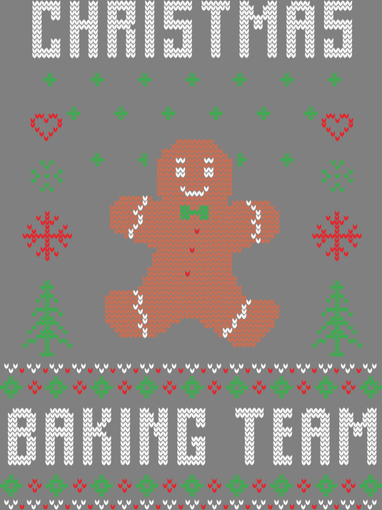 Christmas Baking Team Ugly Christmas Sweater Party Ready to Press DTF Heat Transfers