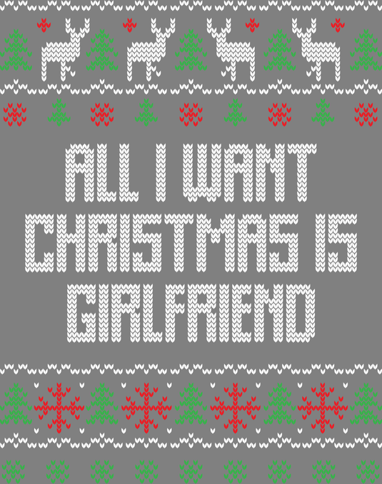 Christmas Girlfriend Ugly Christmas Sweater Party Ready to Press DTF Heat Transfers