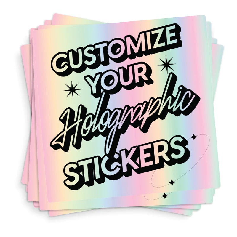 Load image into Gallery viewer, Holographic Square Stickers
