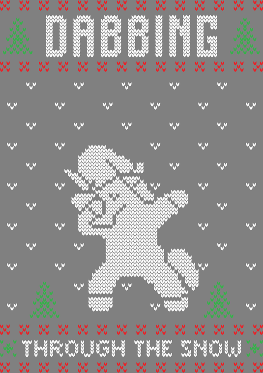 Dabbing Unicorn Ugly Christmas Sweater Party Ready to Press DTF Heat Transfers