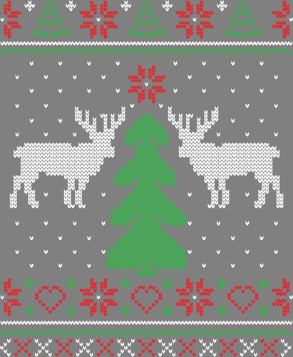Holiday Deer Ugly Christmas Sweater Party Ready to Press DTF Heat Transfers