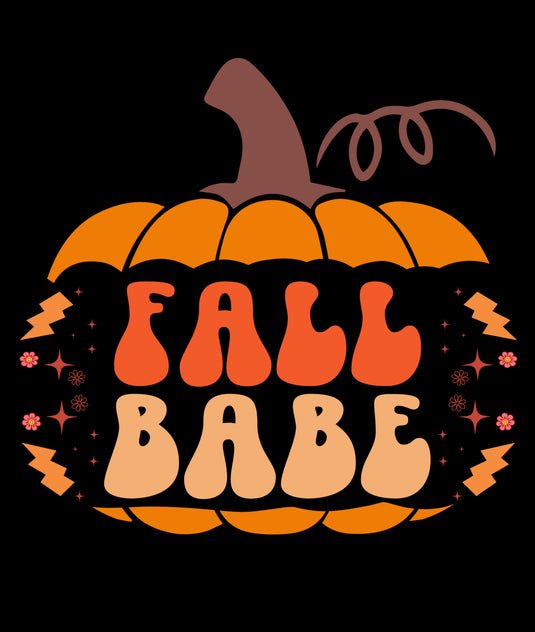 Fall Babe inside Pumpkin- Ready to Press DTF Heat Transfers