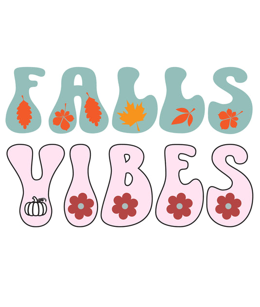 Fall Vibes Leaves and Flowers- Ready to Press DTF Heat Transfers