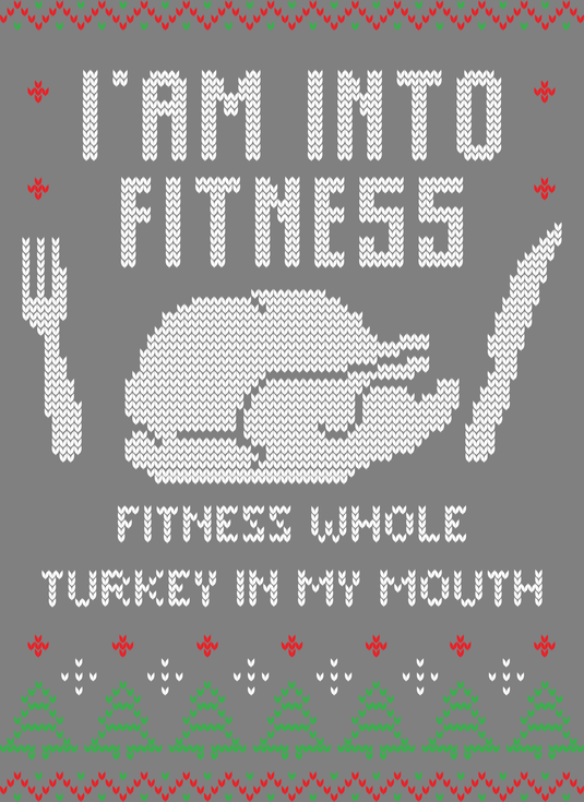 Fitness Whole Turkey In My Mouth Ugly Christmas Sweater Party Ready to Press DTF Heat Transfers