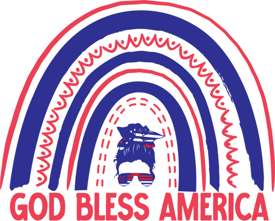 God bless America 2-01107 Ready to Press DTF Heat Transfers
