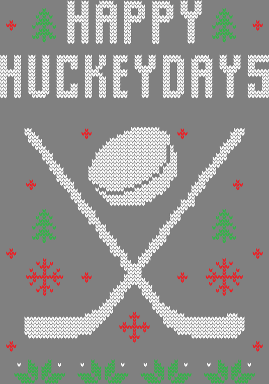 Happy Hockeydays Ugly Christmas Sweater Party Ready to Press DTF Heat Transfers