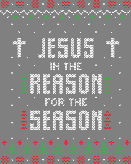 Jesus In the Reason For the Season Ugly Christmas Sweater Party Ready to Press DTF Heat Transfers