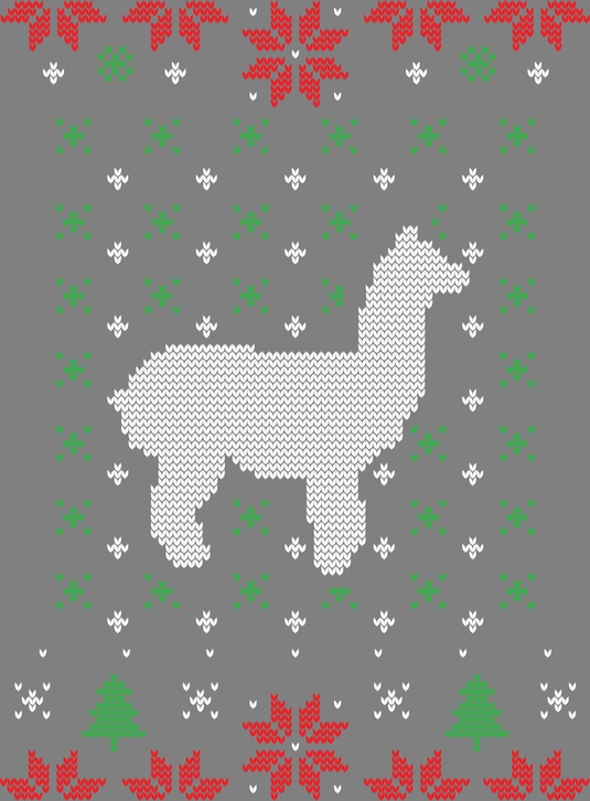 Llama Ugly Christmas Sweater Party Ready to Press DTF Heat Transfers