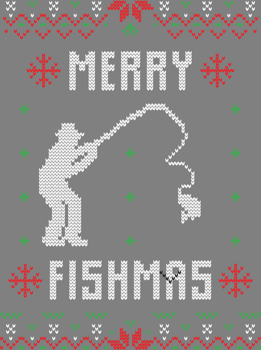 Merry Fishmas Ugly Christmas Sweater Party Ready to Press DTF Heat Transfers