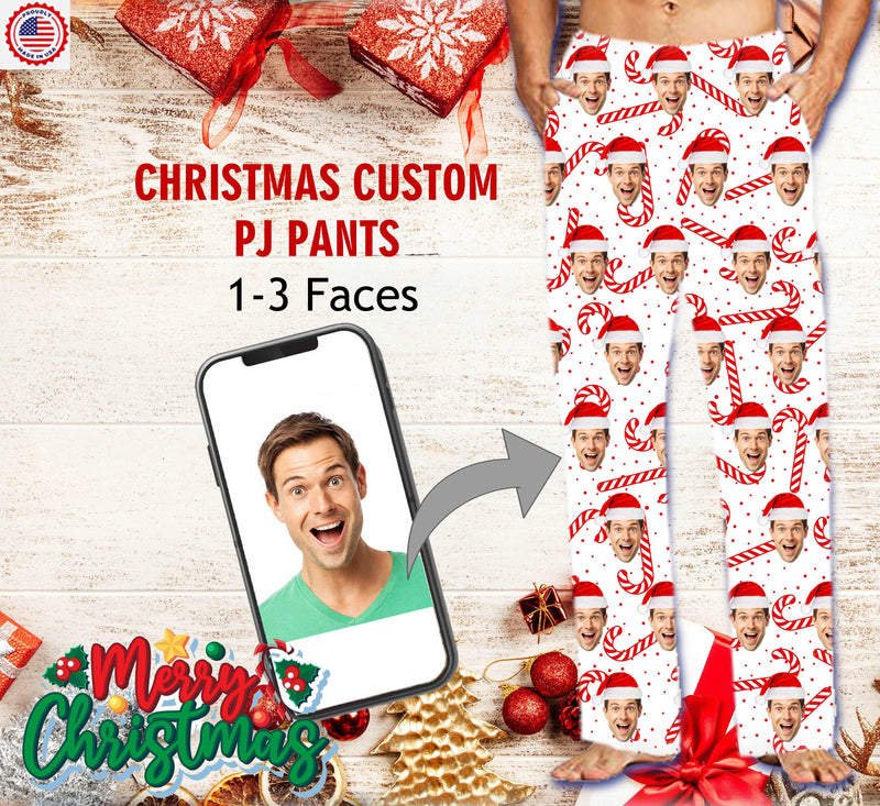 Load image into Gallery viewer, Custom Face Pajama Pants Select Pattern
