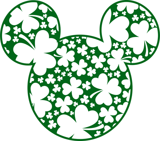 St. Patricks Day Mickey Mouse Ears Ready To Press DTF Heat Transfers