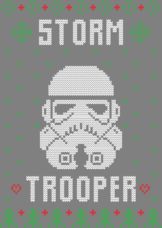 Stormtrooper Ugly Christmas Sweater Party Ready to Press DTF Heat Transfers