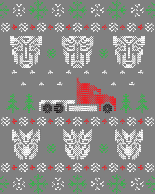Transformers Ugly Christmas Sweater Party Ready to Press DTF Heat Transfers