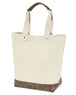 Authentic Pigment Canvas Resort Tote NATURAL BROWN