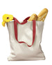 BAGedge Canvas Tote with Contrasting Handles NATURAL RED