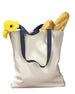 BAGedge Canvas Tote with Contrasting Handles NATURAL NAVY