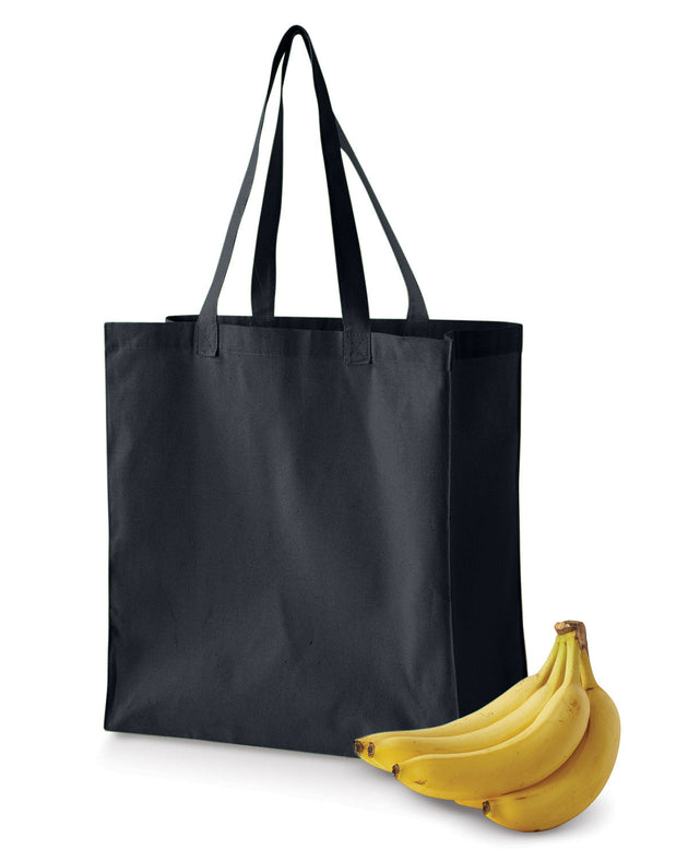 Canvas Grocery Tote BLACK