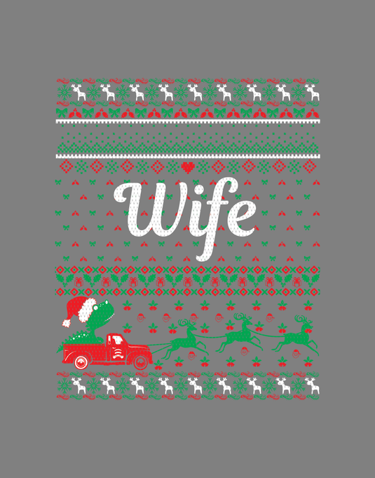 Christmas Design Wife Ugly Sweater  Ready to Press DTF Heat Transfers