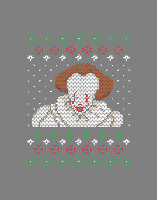 It Clown Christmas Ugly Sweater Party Ready to Press DTF Heat Transfers